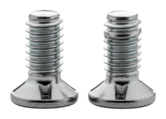 Fastening action metal screws workshop product industrial isolated on transparent background