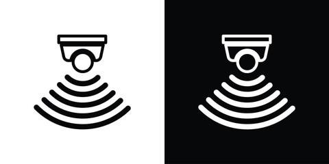 Sensor icons in black and white shilhouette style for App Ui