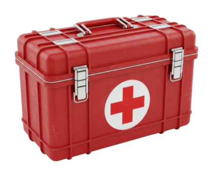 Emergency preparedness kit home product isolated on transparent background