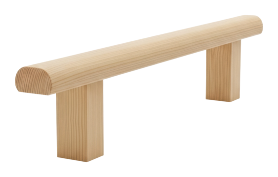 Wooden handrail installation guide home improvement diy project isolated on transparent background