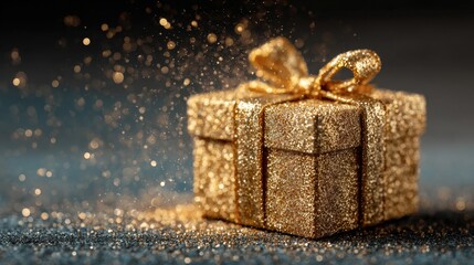 Golden surprise awaits gifts for christmas 2026 with bokeh light and festive decorations