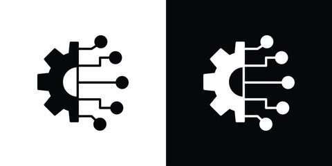 Transform icons in black and white shilhouette style for App Ui