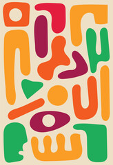 Design set wall art abstract unique