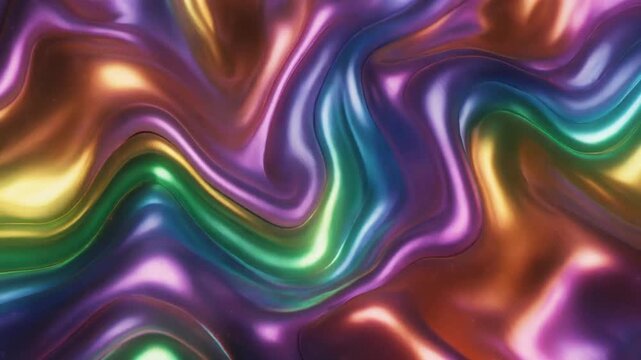 Iridescent Flow Liquid Metal Abstract Background Texture