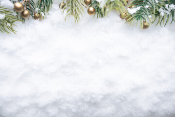 serene snowy forest backdrop, calm winter landscape with soft sunlight and pine details present