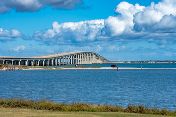 Lyndon B Johnson Memorial Bridg in Rockport, Texas