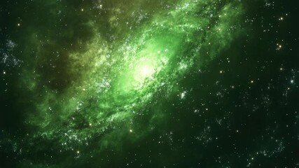 Green Spiral Galaxy