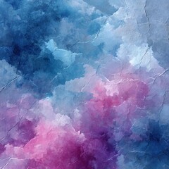 An abstract watercolor background showcasing serene hues of blue and purple tones.