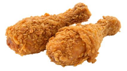 Crispy fried chicken drumsticks, perfect for takeout menus and comfort food promotions today now, yum