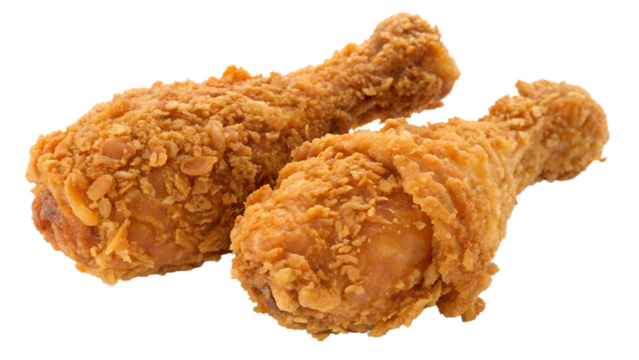 Crispy fried chicken drumsticks, perfect for takeout menus and comfort food promotions today now, yum