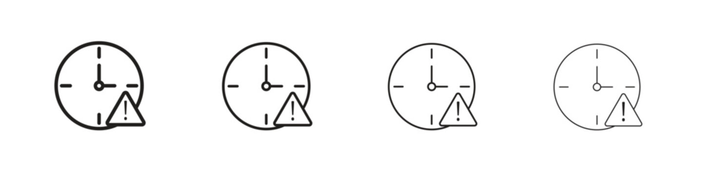 Alarm exclamation icons vector logo illustration simple design. Web UI design.