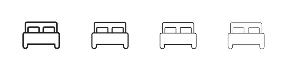 Bed icons vector logo illustration simple design. Web UI design.