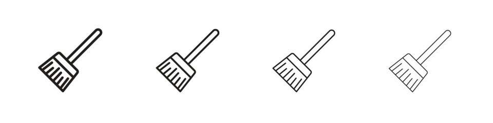 Broom icons vector logo illustration simple design. Web UI design.