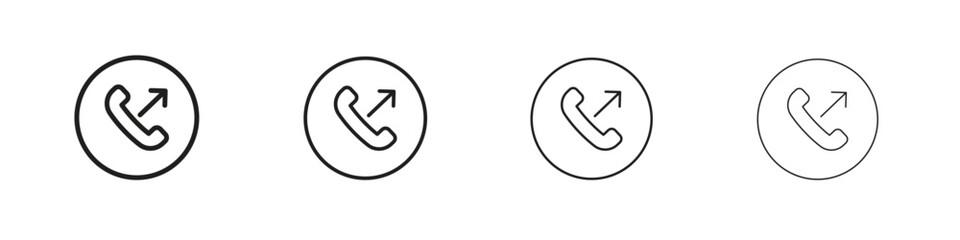 Call outgoing icons vector logo illustration simple design. Web UI design.