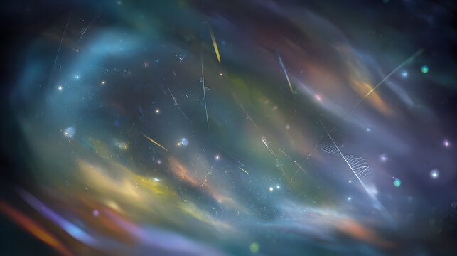 Cosmic birth of life vibrant nebulae DNA motifs illuminate a luminous starscape artwork - Powered by Adobe