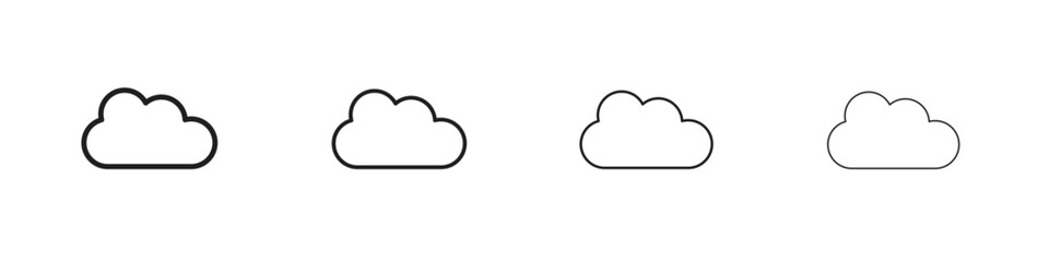 Cloud icons vector logo illustration simple design. Web UI design.