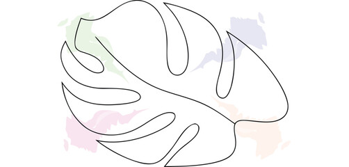 Minimalist tropical leaf design