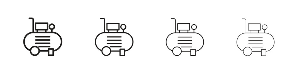 Compressor icons vector logo illustration simple design. Web UI design.