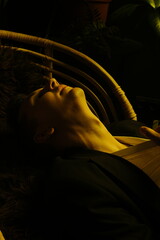 Evening scene featuring soft lighting and natural textures