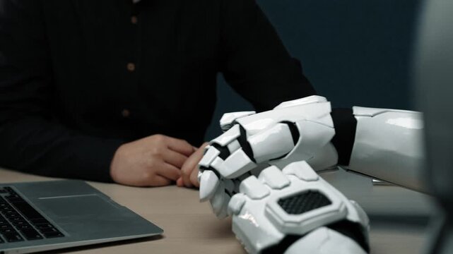 A dynamic work environment showcases synergy between a human consultant and AI, leveraging real time insights for future facing business decisions and research. Noogenesis AI