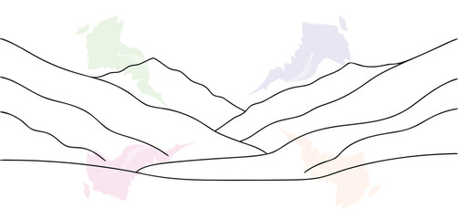 Fototapeta premium Simple Mountain Landscape Design
