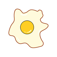 fried egg on a white background
