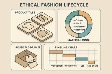Ethical fashion lifecycle: product design, material use, and reuse strategies
