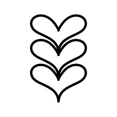 Theresia heart shaped cookie black color 