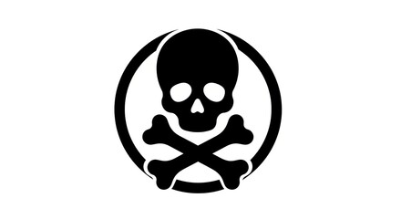 Fototapeta premium Skull and crossbones icon graphic symbol