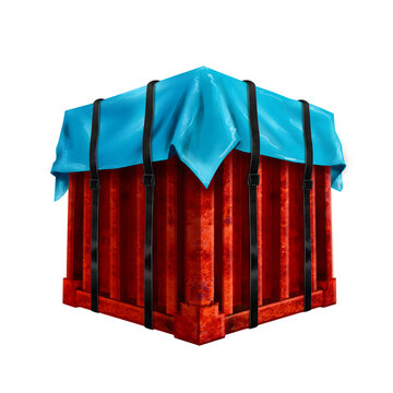 Blue and Red Gaming Loot Crate Box