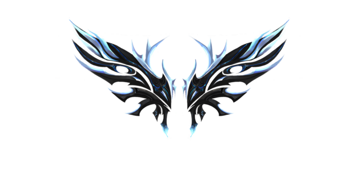 Abstract Black and Blue Dark Wings