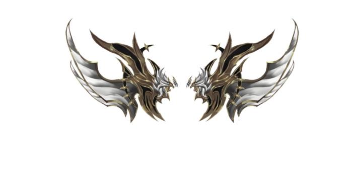 Symmetrical Dark Monster Horned Wings