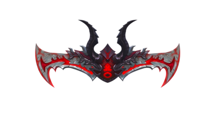 Dark Red Horned Demon Helmet