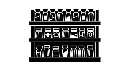 Spice rack silhouette illustration