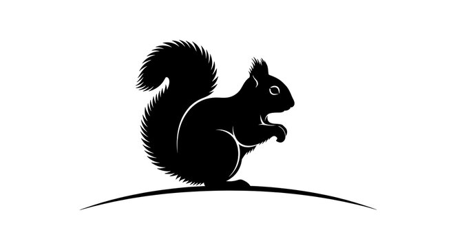 Squirrel silhouette isolated graphic