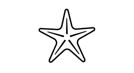 Obraz premium Starfish outline illustration graphic element