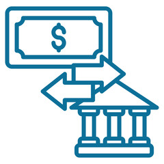 Money Transfer Icon Element For Design