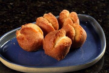 Sata Andagi, a delicious Japanese cake perfect to accompany tea, made with cake flour, demerara sugar, egg, and baking powder.