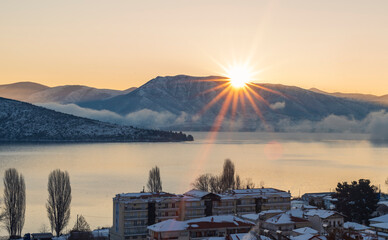 sunrise over the mountains