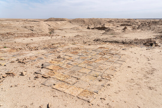 The area of the excavation site in the Ancient City of Uruk, Iraq