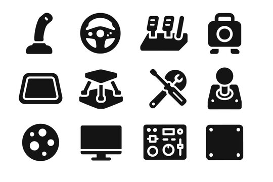 Set mat training vector simulation vr icon force wheel flight calibration marker