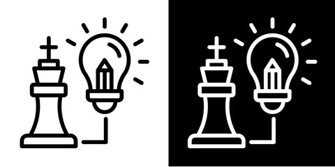 Creative Strategy   Icon Set White Mix Style Collection