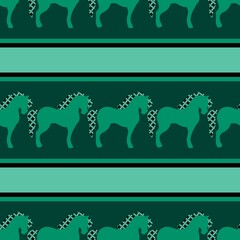 Christmas animals seamless horse pattern for wrapping paper and fabrics and party and kids print