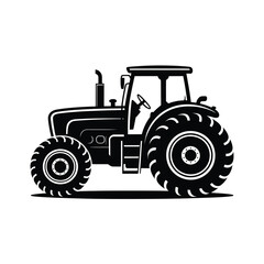 Obraz premium Classic farm tractor silhouette