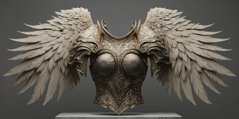 Ornate Angelic Armor with Feathered Wings