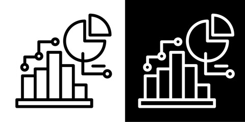 Chart  Icon Set White Style Collection