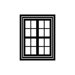 Obraz premium Classic multi pane window silhouette