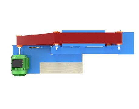 Professional Industrial Belt Grinder and Edges Sharpener Tool: Detailed 3D Model of Powerful Abrasive Machinery Equipment for Precision Metal Working and Surface Preparation on PNG Background.