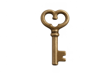 Vintage heart key opening love and secret concepts