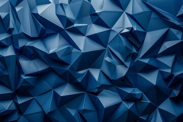 Fototapeta premium Abstract blue geometric pattern with sharp angles and textures